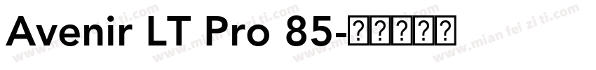 Avenir LT Pro 85字体转换